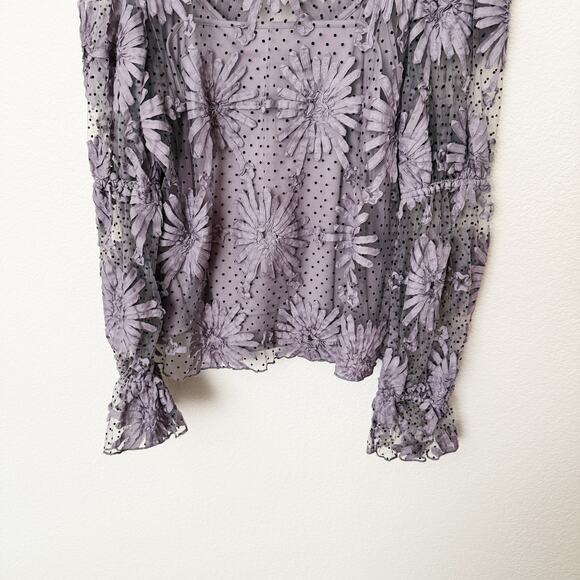 Anthropologie Purple Lace Blouse - Picture 8 of 12